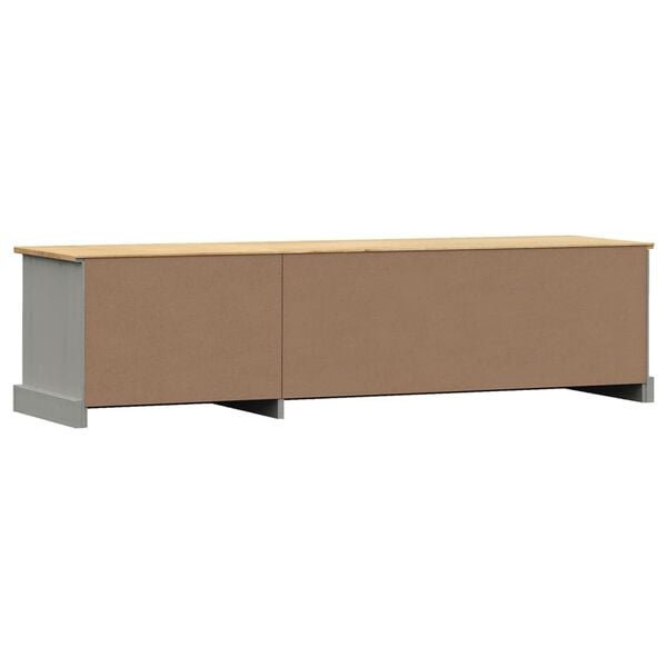 vidaXL Έπιπλο Τηλεόρασης VIGO Γκρι 156 x 40 x 40 εκ. Μασίφ Ξύλο Πεύκου