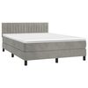 vidaXL &Kappa;&rho;&epsilon;&beta;ά&tau;&iota; Boxspring &mu;&epsilon; &Sigma;&tau;&rho;ώ&mu;&alpha; & LED &Alpha;&nu;.&Gamma;&kappa;&rho;&iota; 140x200 &epsilon;&kappa;. &Beta;&epsilon;&lambda;&omicron;ύ&delta;&iota;&nu;&omicron;