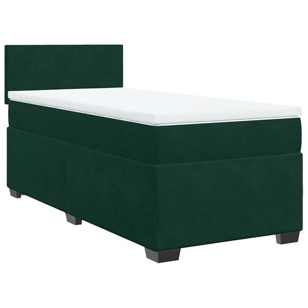 vidaXL &Kappa;&rho;&epsilon;&beta;ά&tau;&iota; Boxspring &mu;&epsilon; &Sigma;&tau;&rho;ώ&mu;&alpha; &Sigma;&kappa;&omicron;ύ&rho;&omicron; &Pi;&rho;ά&sigma;&iota;&nu;&omicron; 90x190 &epsilon;&kappa;. &Beta;&epsilon;&lambda;&omicron;ύ&delta;&iota;&nu;&omicron;