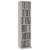vidaXL Έπιπλο για CD Γκρι Σκυροδέματος 21x20x88 εκ. Επεξεργασμένο Ξύλο