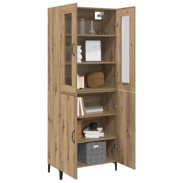 vidaXL Highboard 2 pcs Artisan Oak &Epsilon;&pi;&epsilon;&xi;&epsilon;&rho;&gamma;&alpha;&sigma;&mu;έ&nu;&omicron; &xi;ύ&lambda;&omicron;