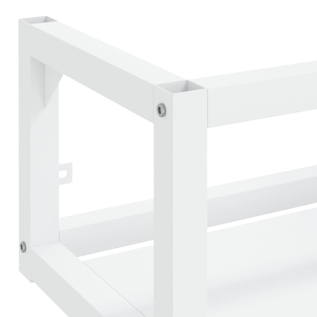 vidaXL Έπιπλο Μπάνιου Επιτοίχιο Λευκό 59 x 38 x 31 εκ. Σιδερένιο