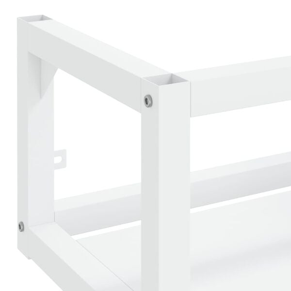 vidaXL Έπιπλο Μπάνιου Επιτοίχιο Λευκό 59 x 38 x 31 εκ. Σιδερένιο