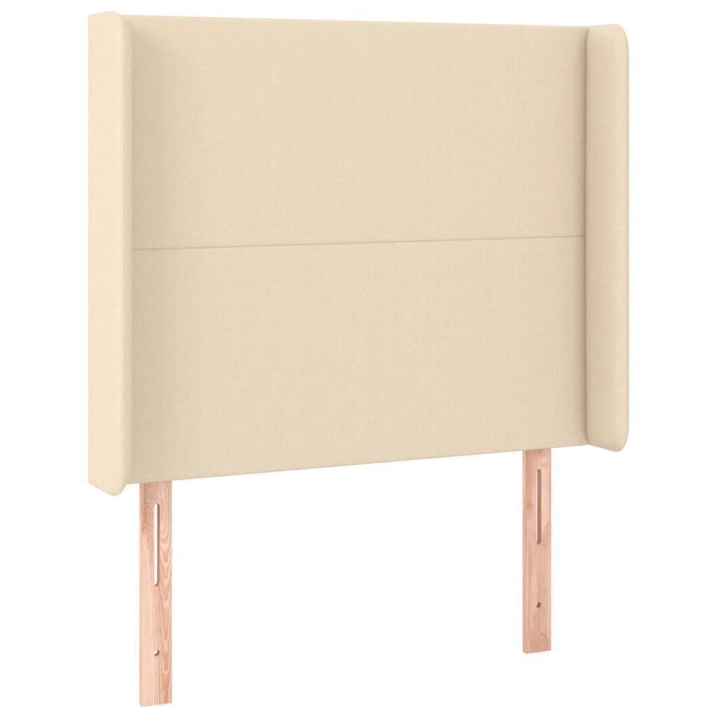 vidaXL Κεφαλάρι με Πτερύγια Κρεμ 83x16x118/128 εκ. Υφασμάτινο