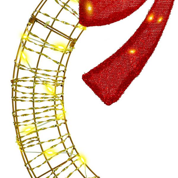 vidaXL Στεφάνι με 60 LED Θερμό λευκό 75 cm PET