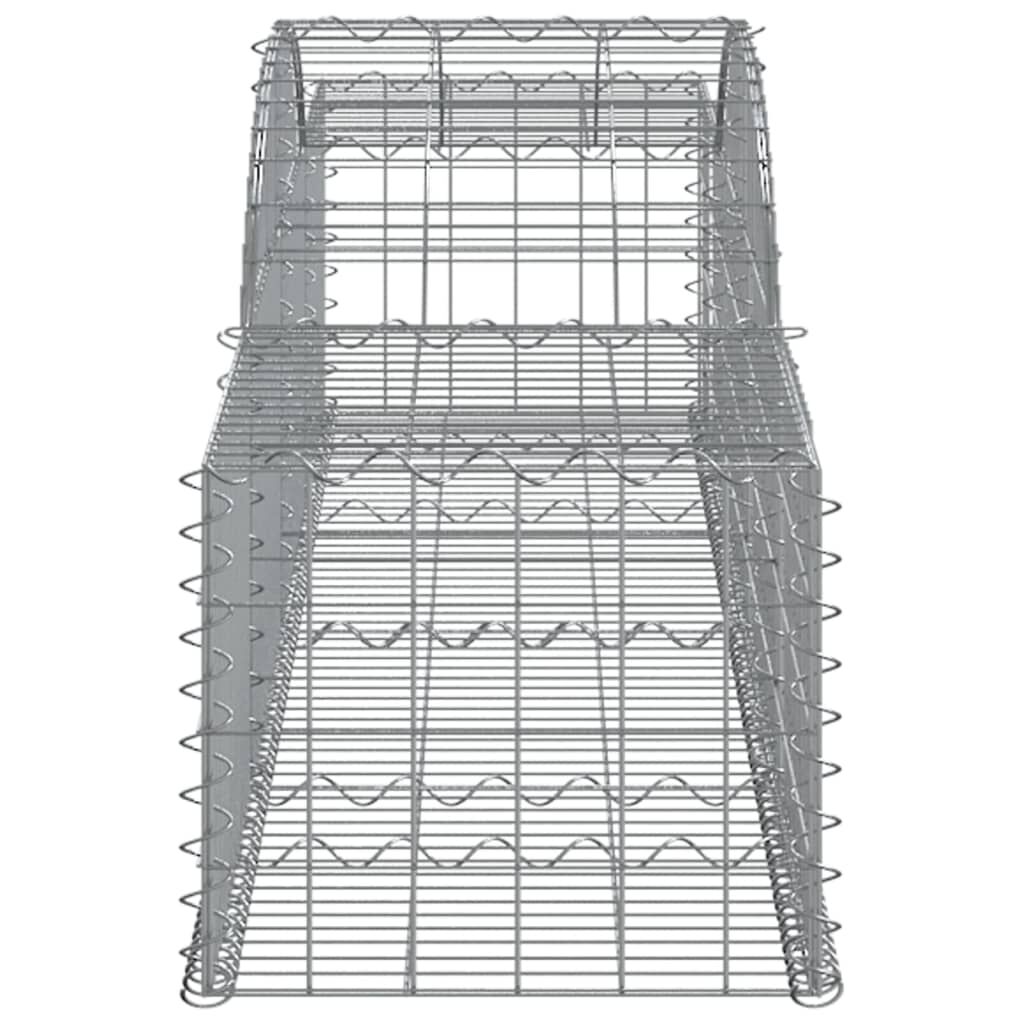 vidaXL Συρματοκιβώτια Τοξωτά 3 τεμ. 300x50x40/60 εκ. Γαλβαν. Ατσάλι