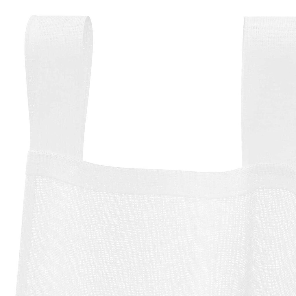 vidaXL Κουρτίνες με κουρτίνες 2 pcs Λευκό 140 x 245 εκ. Πολυεστέρας