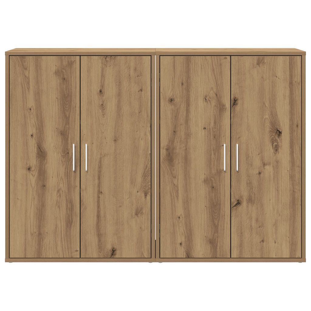 vidaXL Μπουφέ 2 τεμάχια Δρυς 60x31x84 εκ. Επεξεργασμένο Ξύλο