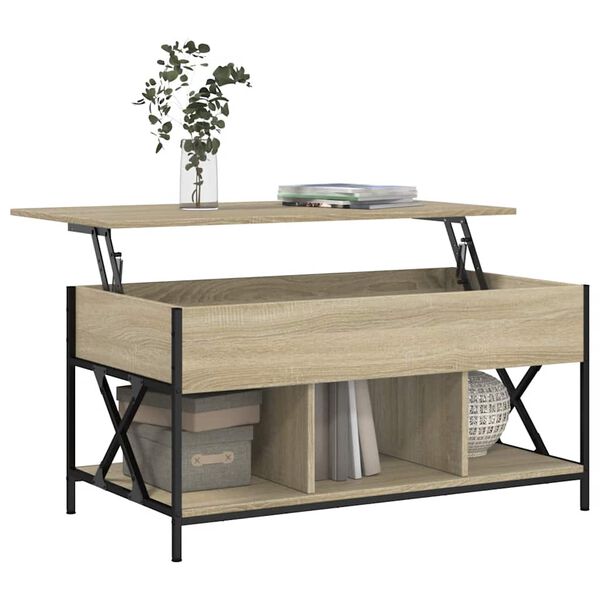 vidaXL Τραπεζάκι Σαλονιού Sonoma Δρυς 100x55x50 εκ. Επεξεργασμένο Ξύλο