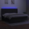 vidaXL &Kappa;&rho;&epsilon;&beta;ά&tau;&iota; Boxspring &mu;&epsilon; &Sigma;&tau;&rho;ώ&mu;&alpha; & LED &Mu;&alpha;ύ&rho;&omicron; 200x200 &epsilon;&kappa;. &Upsilon;&phi;&alpha;&sigma;&mu;ά&tau;&iota;&nu;&omicron;
