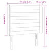 vidaXL Κεφαλάρι Κρεβατιού LED Σκούρο Γκρι 103x16x118/128εκ. Βελούδινο