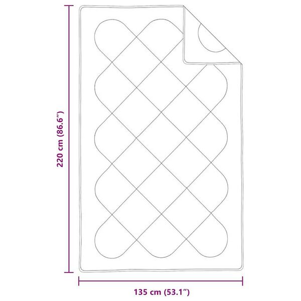 vidaXL Πάπλωμα με μαξιλάρι Λευκό 135 x 220 εκ. Μικροΐνες
