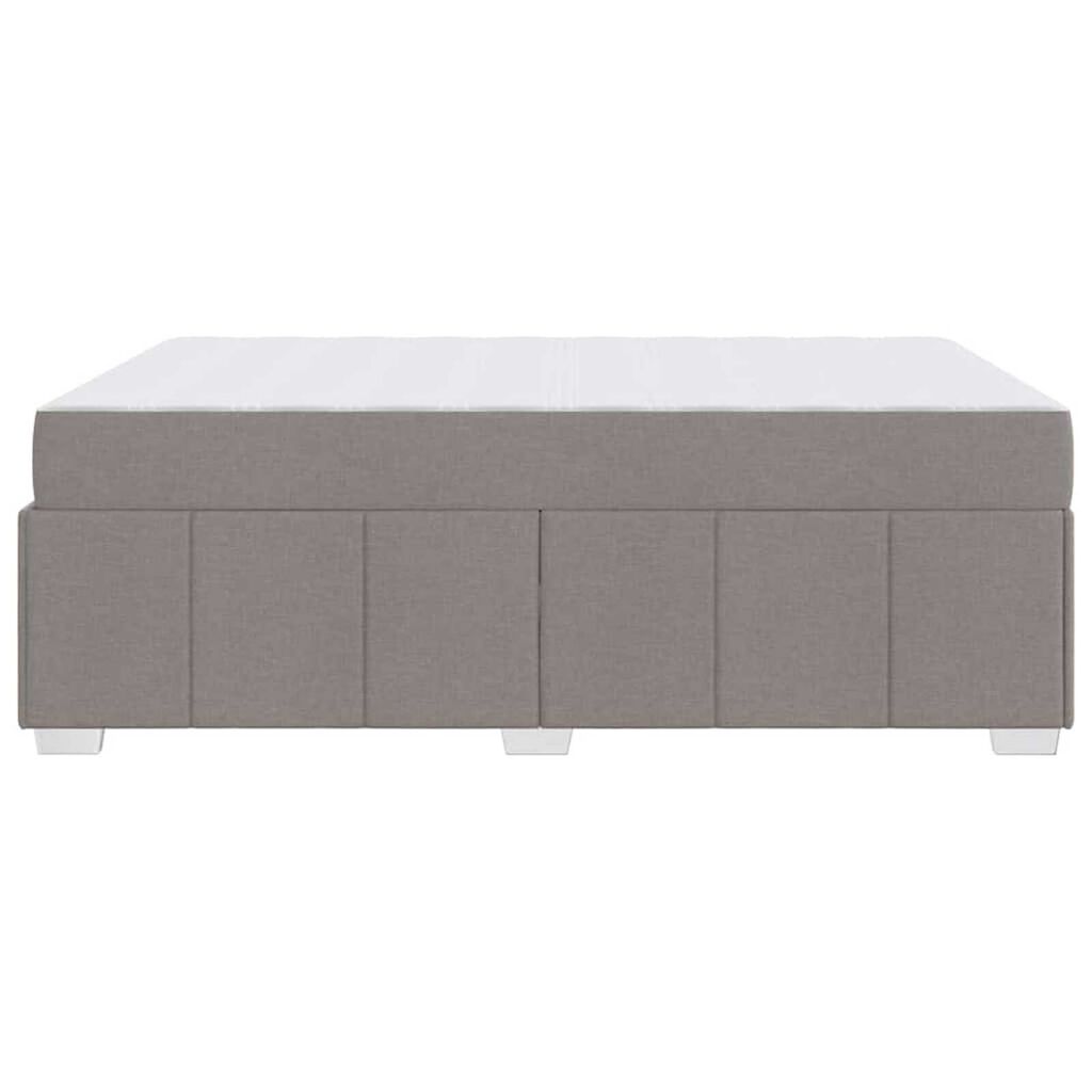 vidaXL Σκελετός Κρεβατιού με στρώμα Taupe 160 x 200 cm ύφασμα