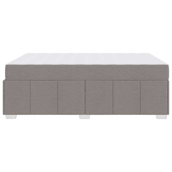 vidaXL Σκελετός Κρεβατιού με στρώμα Taupe 160 x 200 cm ύφασμα