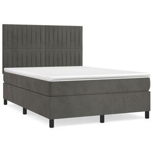vidaXL &Kappa;&rho;&epsilon;&beta;ά&tau;&iota; Boxspring &mu;&epsilon; &Sigma;&tau;&rho;ώ&mu;&alpha; &Sigma;&kappa;&omicron;ύ&rho;&omicron; &Gamma;&kappa;&rho;&iota; 140x200 &epsilon;&kappa;. &Beta;&epsilon;&lambda;&omicron;ύ&delta;&iota;&nu;&omicron;