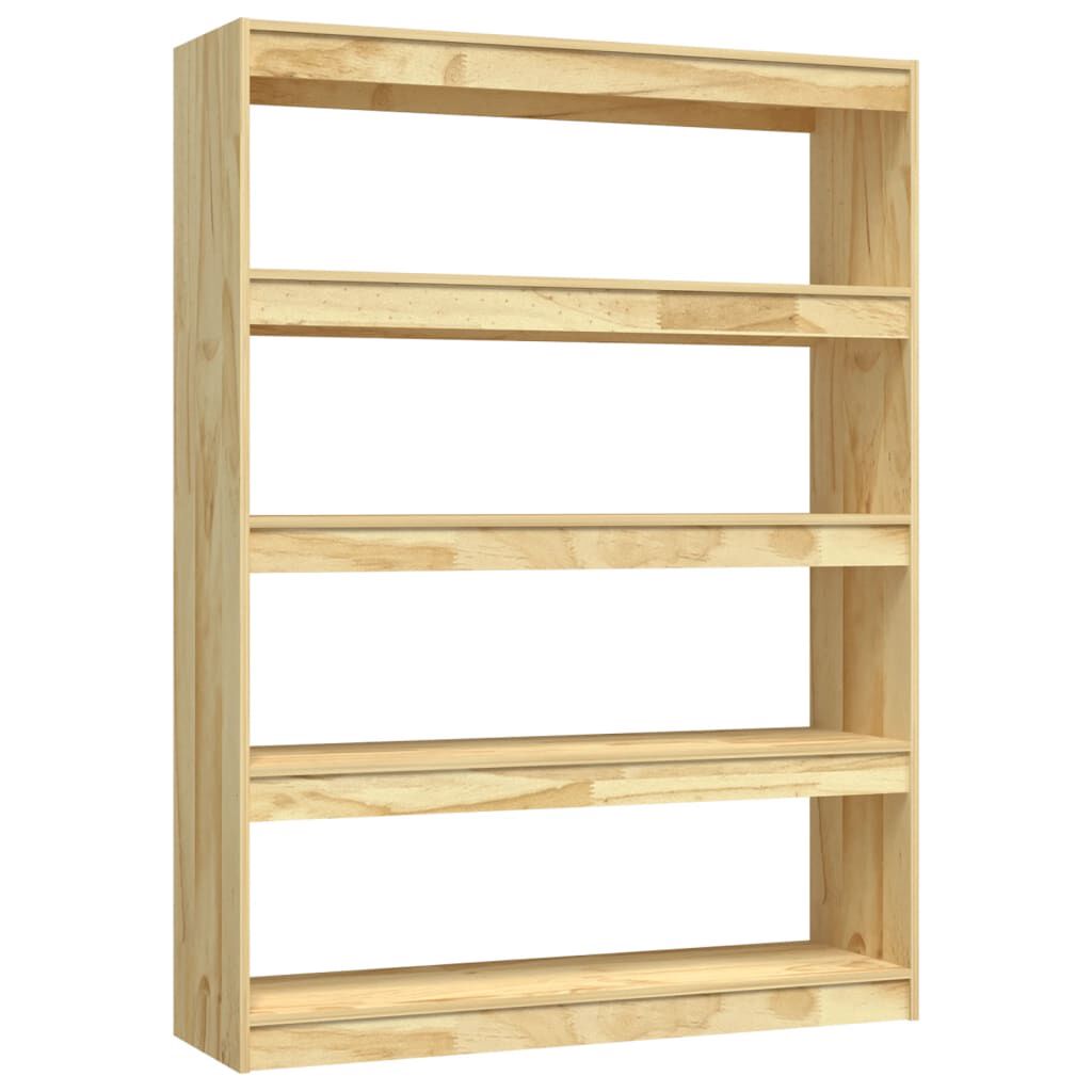 vidaXL Βιβλιοθήκη/Διαχωριστικό Χώρου 100x30x135,5εκ. Μασίφ Ξύλο Πεύκου