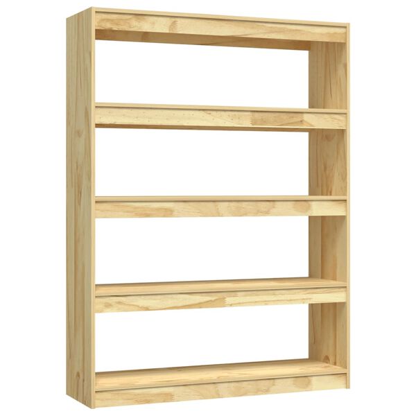 vidaXL Βιβλιοθήκη/Διαχωριστικό Χώρου 100x30x135,5εκ. Μασίφ Ξύλο Πεύκου