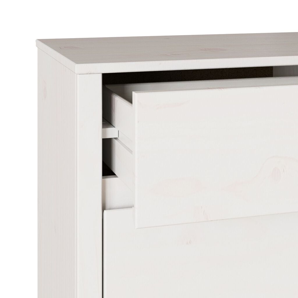 vidaXL Συρταριέρα "DRAMMEN" Λευκή 111x43x73,5 εκ Στερεό Ξύλο Πεύκου
