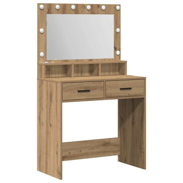 vidaXL &Tau;&rho;&alpha;&pi;έ&zeta;&iota; &pi;&epsilon;&rho;&iota;&pi;&omicron;ί&eta;&sigma;&eta;&sigmaf; &mu;&epsilon; &sigma;&upsilon;&rho;&tau;ά&rho;&iota; Artisan Oak 79 x 41 x 135 &epsilon;&kappa;.