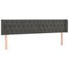 vidaXL Κεφαλάρι με Πτερύγια Σκούρο Γκρι 183x16x78/88 εκ. Βελούδινο