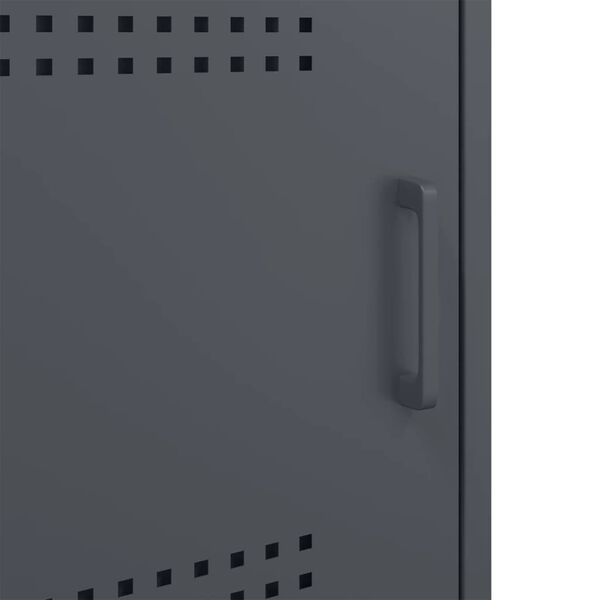 vidaXL Κομοδίνο Ανθρακί 36x39x68 εκ. από Χάλυβα