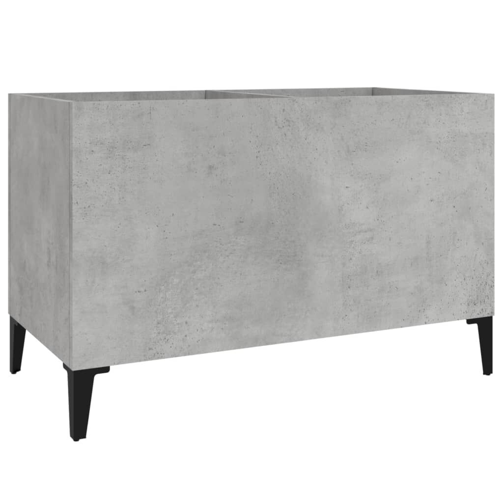 vidaXL Δισκοθήκη Γκρι Σκυροδέματος 74,5x38x48 εκ. Επεξεργασμένο Ξύλο