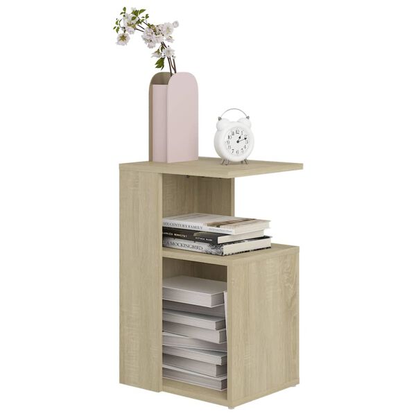 vidaXL Τραπέζι Βοηθητικό Sonoma Δρυς 36 x 30 x 56 εκ. από Επεξ. Ξύλο