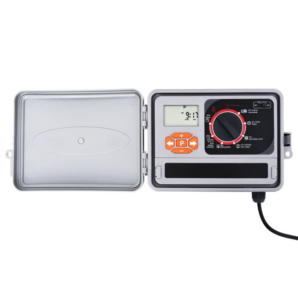 vidaXL Προγραμματιστής Ποτίσματος Κήπου & 4 Ηλεκτρομαγνητικές Βαλβίδες