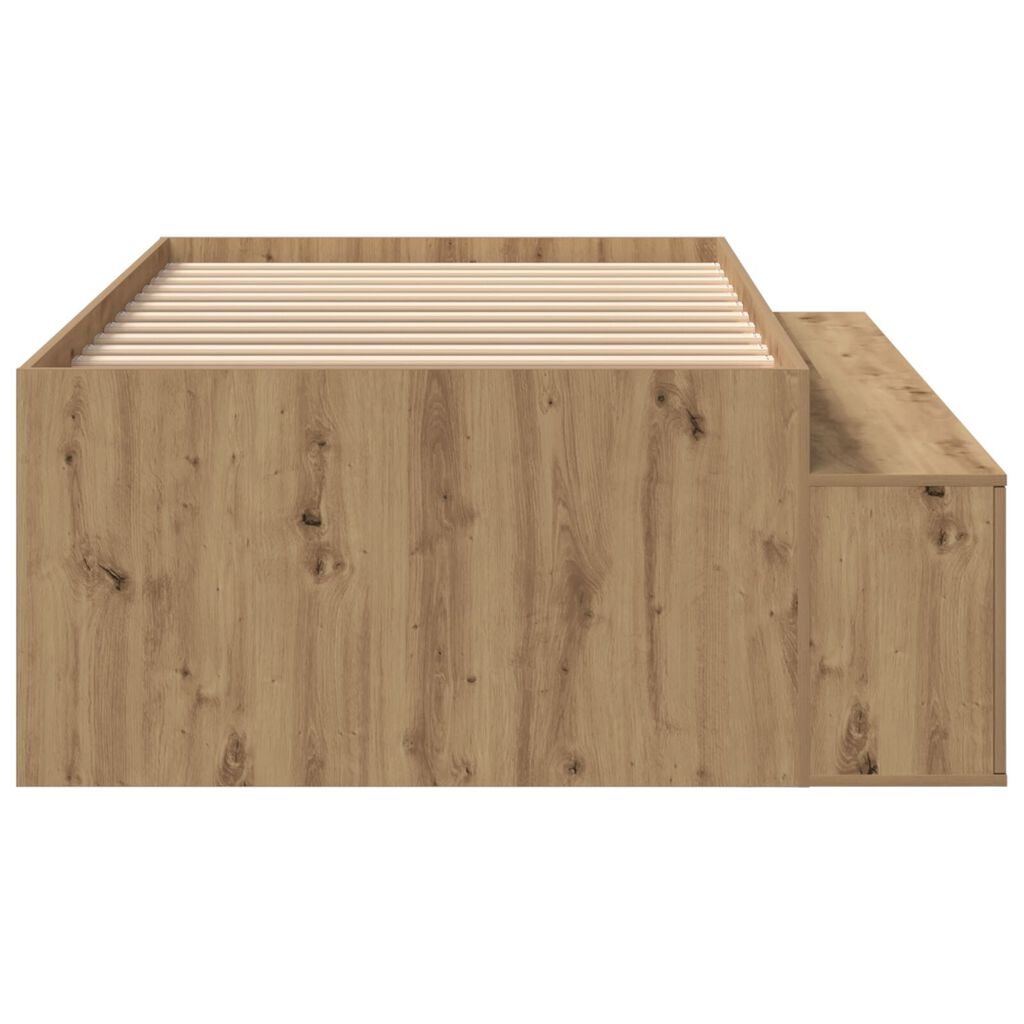 vidaXL Κρεβάτι με Αποθήκευση Artisan Oak 90x190 εκ.