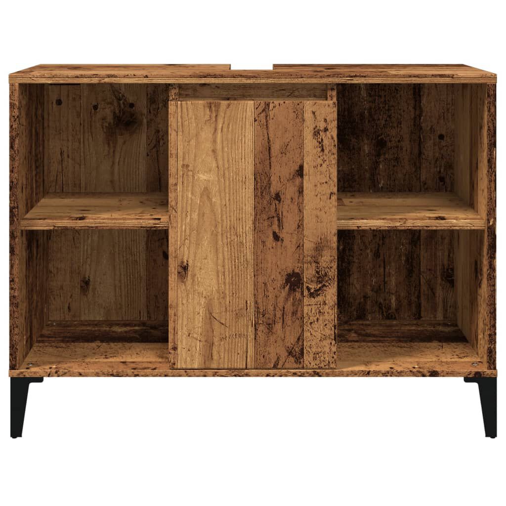 vidaXL Ντουλάπι νιπτήρα Παλιό ξύλο 80x33x60 cm Κατασκευασμένο ξύλο