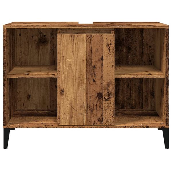 vidaXL Ντουλάπι νιπτήρα Παλιό ξύλο 80x33x60 cm Κατασκευασμένο ξύλο
