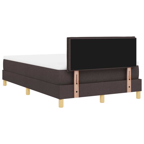 vidaXL Box Spring Κρεβάτι Σκούρο καφέ Ξύλο 120 x 200 cm Ανθεκτικό