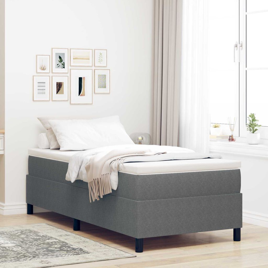 vidaXL Κρεβάτι με στήριξη Light Grey 80x200 cm από κορντουρόι