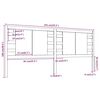 vidaXL Κεφαλάρι Κρεβατιού 141 x 4 x 100 εκ. από Μασίφ Ξύλο Πεύκου