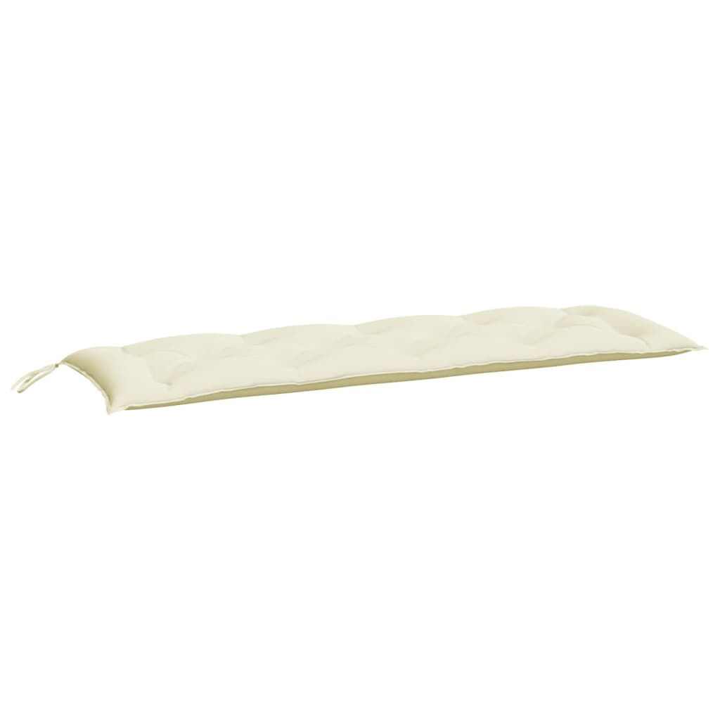 vidaXL Μαξιλάρι Πάγκου Κήπου Κρεμ Λευκό 150x50x7 εκ. Ύφασμα Oxford