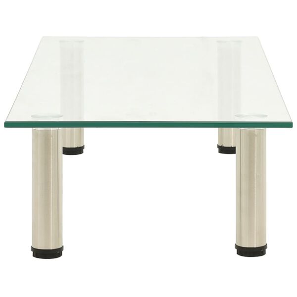 vidaXL Βάση Τηλεόρασης Αμμοβολισμένη 80 x 35 x 17 εκ. από Ψημένο Γυαλί