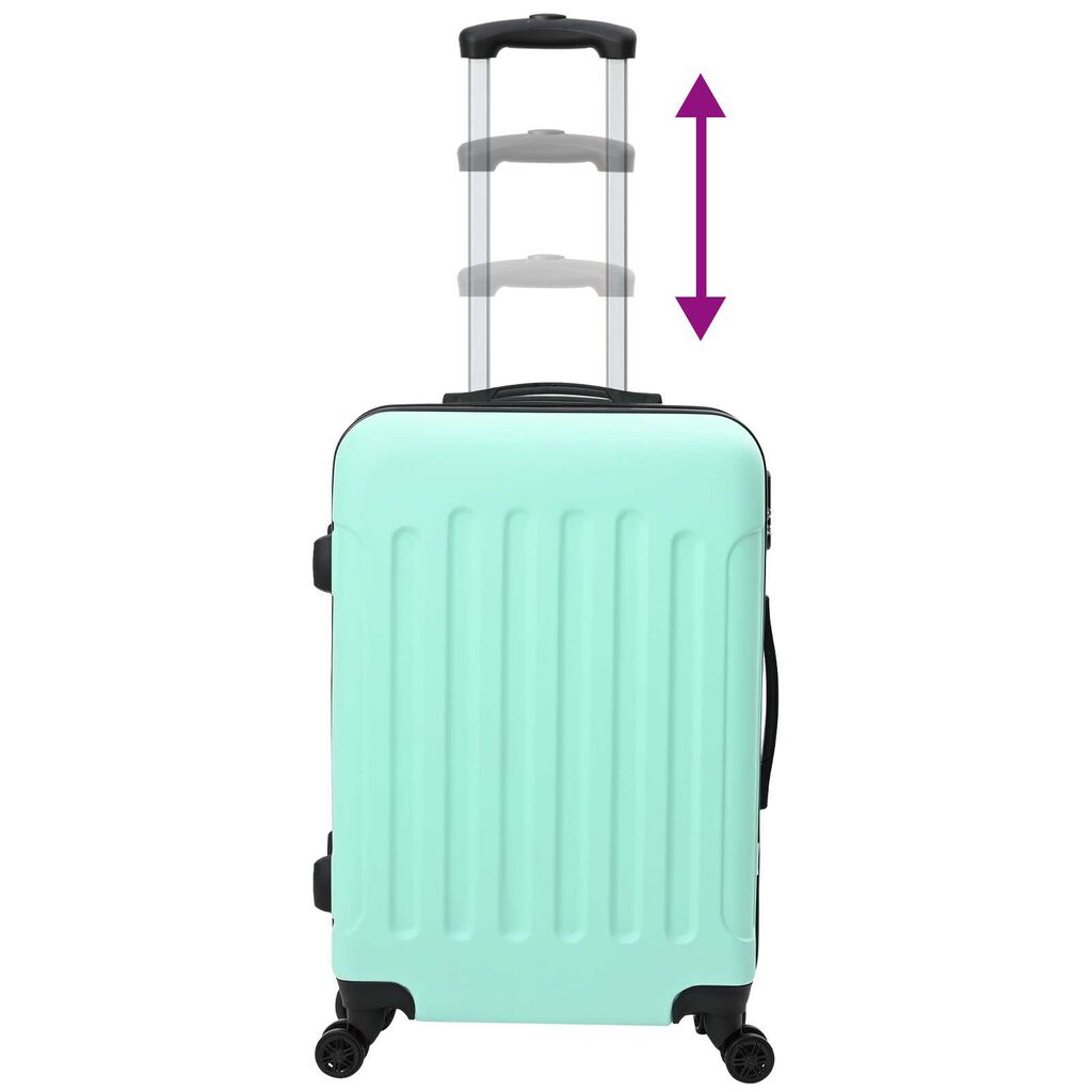 vidaXL σετ βαλίτσες 3 τεμαχίων σκληρές, μέντα 20”, 24” και 28” από ABS