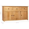 vidaXL Μπουφές 135 x 40 x 80 εκ. από Μασίφ Ξύλο Πεύκου Σειρά Panama
