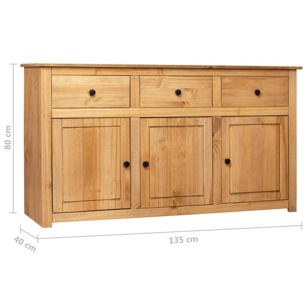 vidaXL Μπουφές 135 x 40 x 80 εκ. από Μασίφ Ξύλο Πεύκου Σειρά Panama