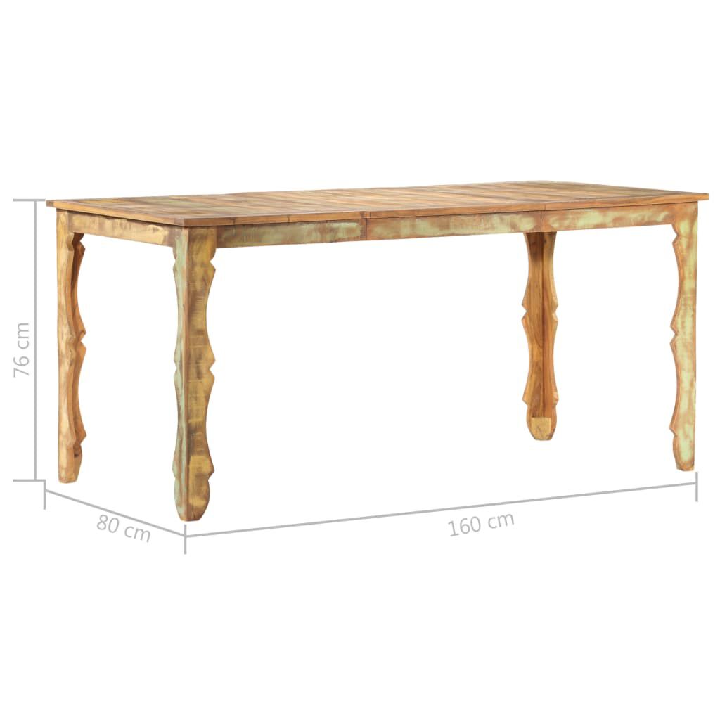 vidaXL Τραπεζαρία 160 x 80 x 76 εκ. από Μασίφ Ανακυκλωμένο Ξύλο
