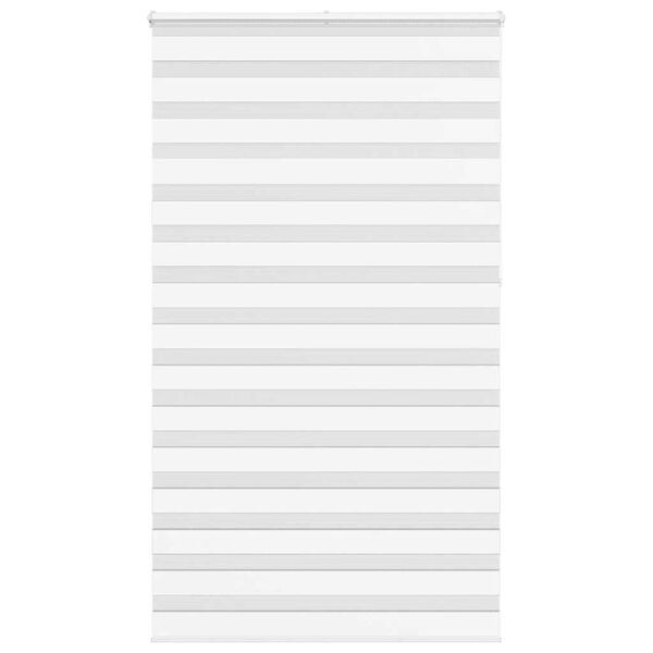 vidaXL Ζέβρα τυφλή Λευκό Πλάτος υφάσματος 130,9 εκ. Πολυεστέρας