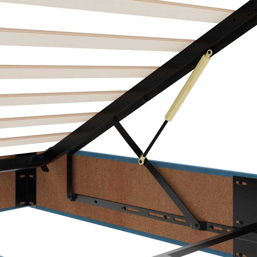 vidaXL Οθωμανικό κρεβάτι με στρώμα ροζ 140x190cm Βελούδο