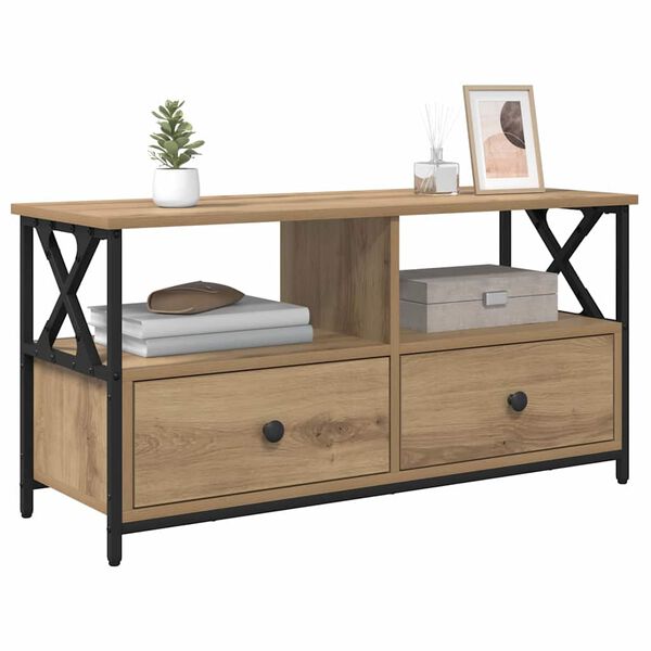 vidaXL &Nu;&tau;&omicron;&upsilon;&lambda;ά&pi;&iota; TV &mu;&epsilon; &sigma;&upsilon;&rho;&tau;ά&rho;&iota; Artisan Oak 90 x 33 x 45 &epsilon;&kappa;