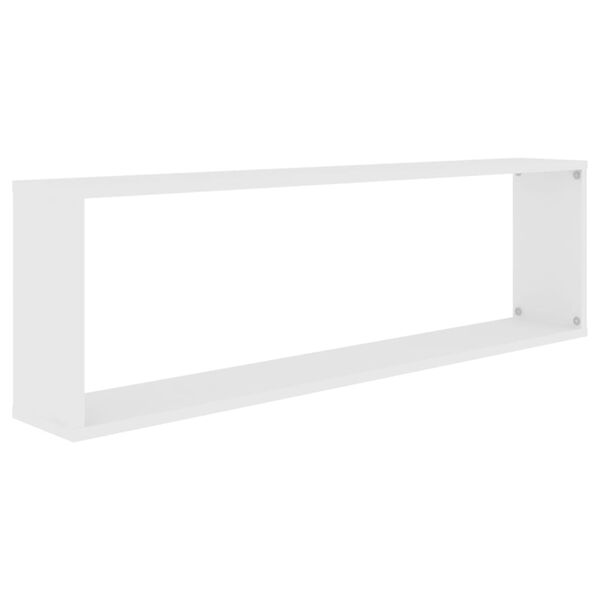 vidaXL Ράφια Κύβοι Τοίχου 2 τεμ. Λευκά 100 x 15 x 30 εκ. Επεξ. Ξύλο