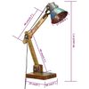 vidaXL Φωτιστικό Επιτρ. Industrial Στρογγυλό Πολύχρωμο 23x18x95εκ. E27