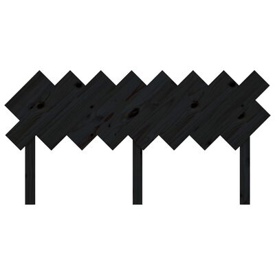 vidaXL Κεφαλάρι Κρεβατιού Μαύρο 159,5x3x80,5 εκ. Μασίφ Ξύλο Πεύκου