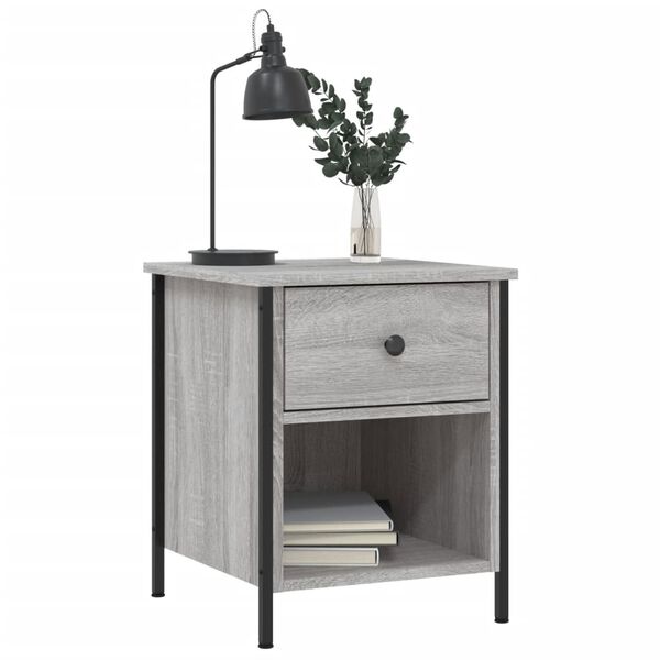 vidaXL Κομοδίνα 2 Τεμ. Γκρι Sonoma 40x42x50 εκ. από Επεξεργασμένο Ξύλο