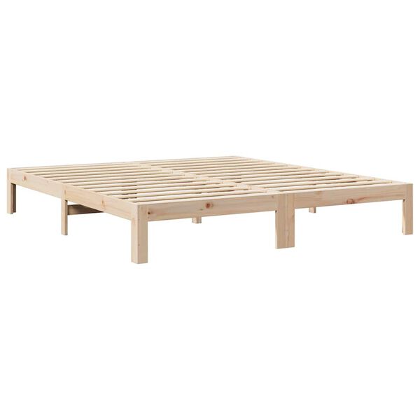 vidaXL Σκελετός Κρεβατιού Χωρίς Στρώμα 180x200 εκ Μασίφ Ξύλο Πεύκου