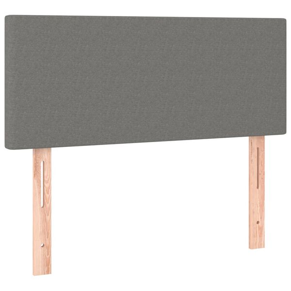 vidaXL Κρεβάτι Boxspring με Στρώμα Σκούρο Γκρι 80x200 εκ. Υφασμάτινο