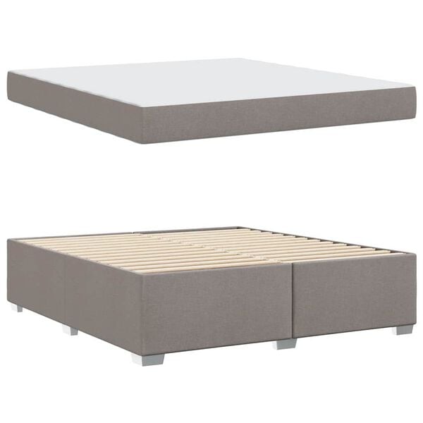 vidaXL &Sigma;&kappa;&epsilon;&lambda;&epsilon;&tau;ό&sigmaf; &Kappa;&rho;&epsilon;&beta;&alpha;&tau;&iota;&omicron;ύ &mu;&epsilon; &sigma;&tau;&rho;ώ&mu;&alpha; Taupe 180 x 200 cm ύ&phi;&alpha;&sigma;&mu;&alpha;